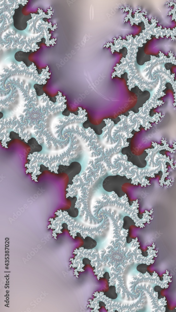 Obraz premium Ornate colourful and digitally generated 3D background