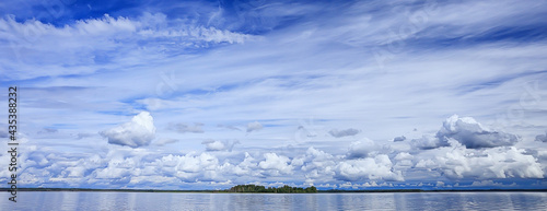 finland lake view  summer water reflection scandinavia