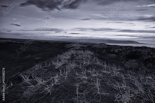 gloomy black and white landscape sky clouds