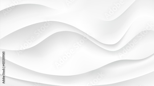 Abstract White Smooth Background with Realistic Shapes. Vector illustration