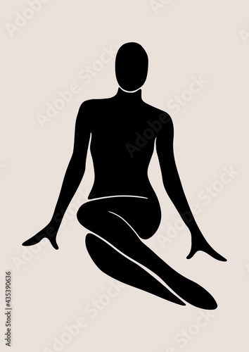 Fototapeta Female figure contemporary poster