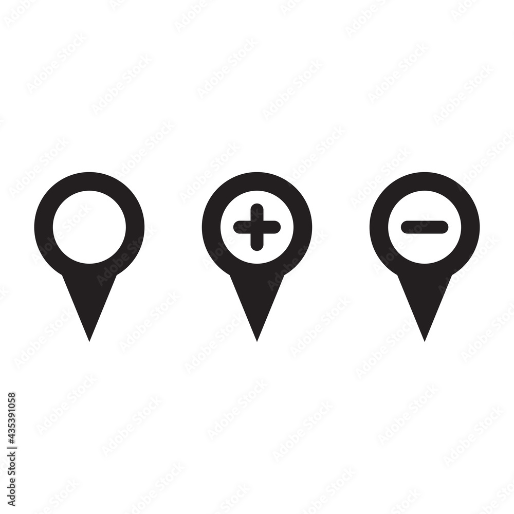 Pin Location, map pin icon Pin Location, map pin icon