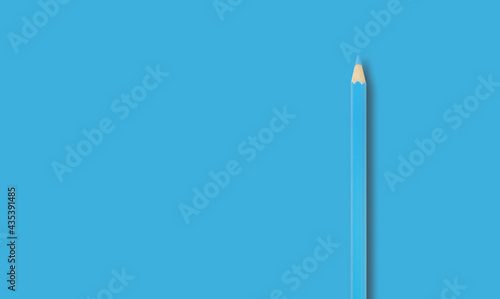 Stationery - New blue pencils. Isolated blue