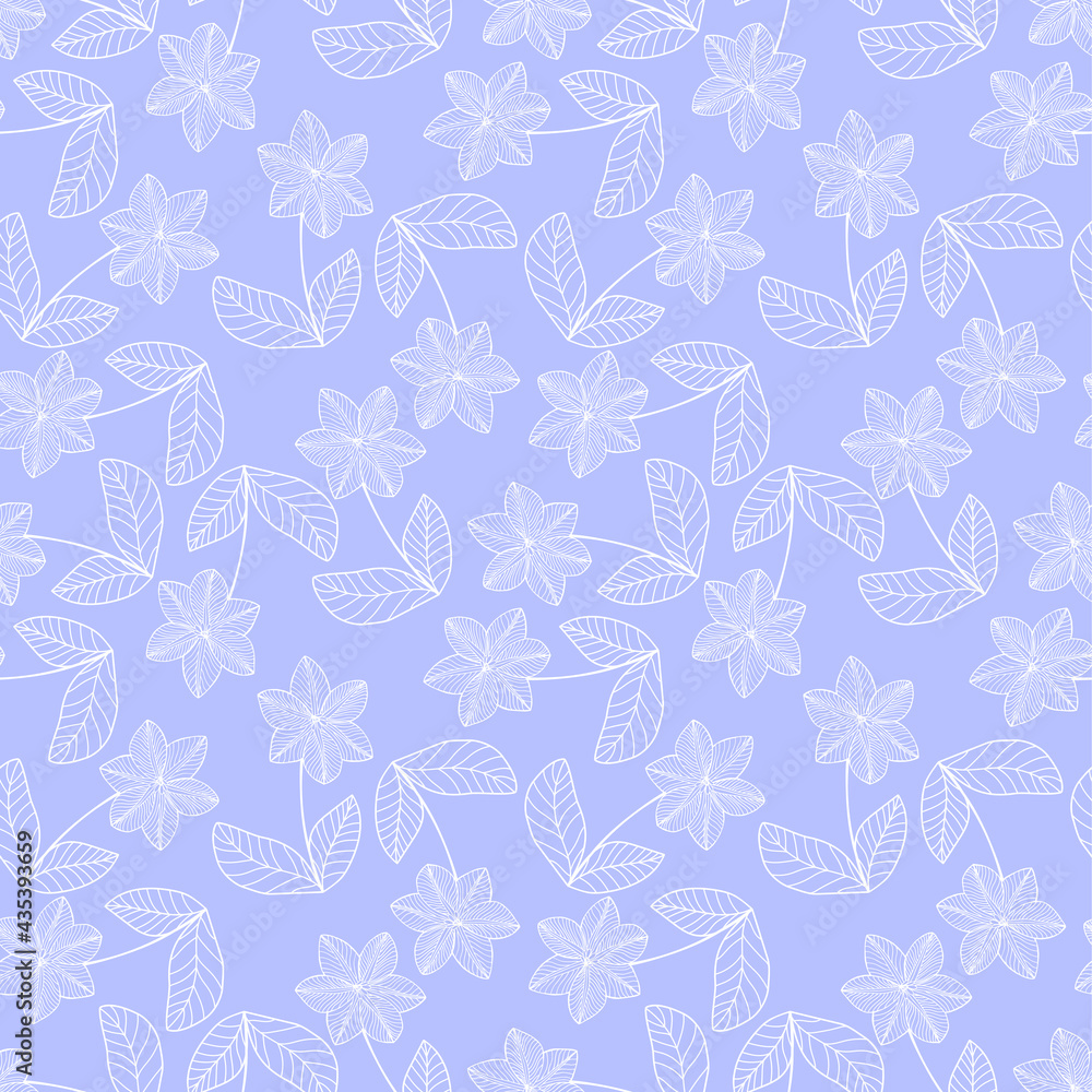 Seamless pattern of flowers. Vector stock illustration eps10. Hand drawing