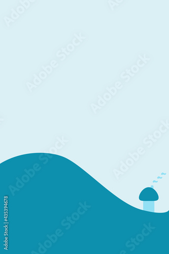abstract colored landscape. boho, minimalism