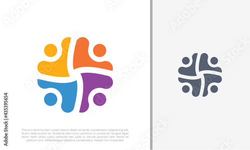 Global Community Logo Icon Elements Template. Community human Logo template vector. Community health care. Abstract Community logo