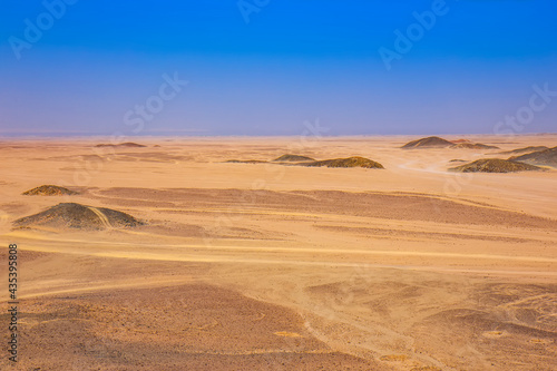 View of the stone desert in Egypt