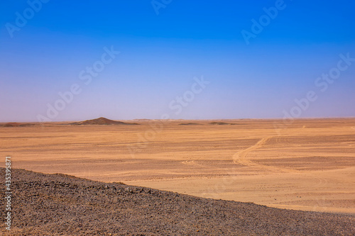 View of the stone desert in Egypt