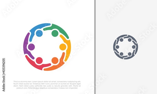 Global Community Logo Icon Elements Template. Community human Logo template vector. Community health care. Abstract Community logo