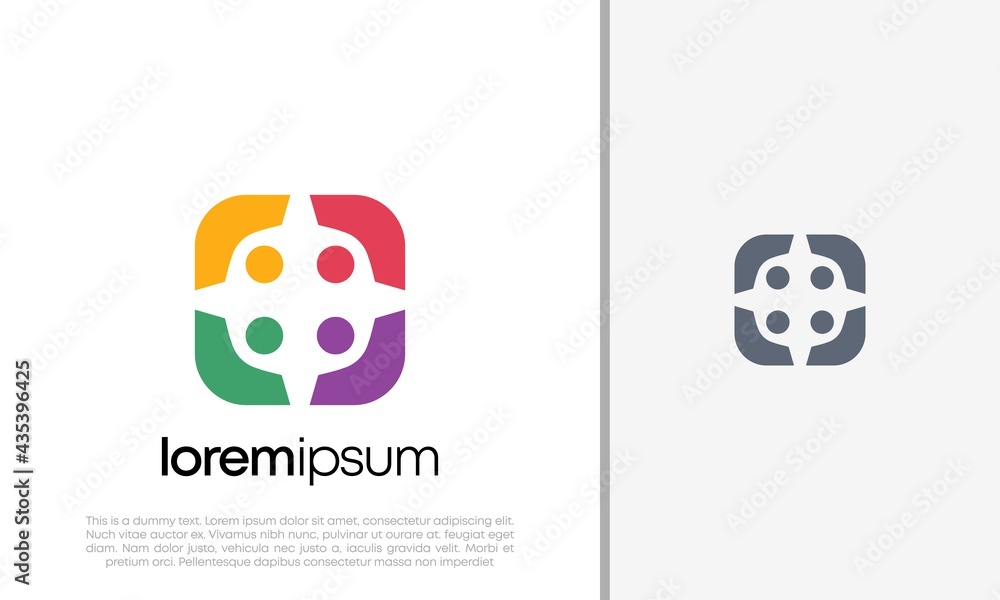 Global Community Logo Icon Elements Template. Community human Logo template vector. Community health care. Abstract Community logo Global Community Logo Icon Elements Template. Community human Logo template vector. Community health care. Abstract Community logo