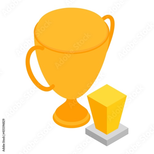 Sport trophy icon. Isometric illustration of sport trophy vector icon for web