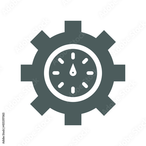 Gear, optimization, performance icon. Gray color vector.