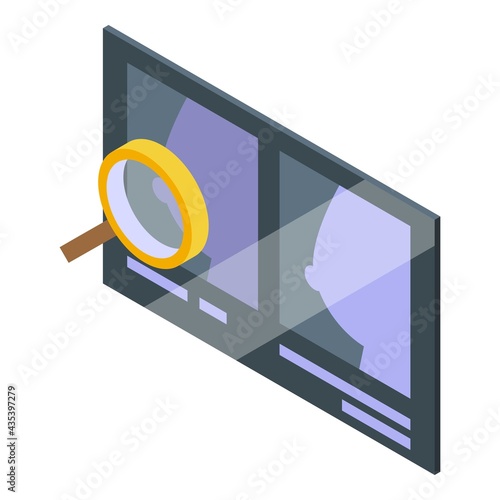 Mammography machine image icon. Isometric of Mammography machine image vector icon for web design isolated on white background