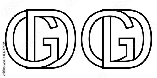 Logo sign gd and dg icon si...