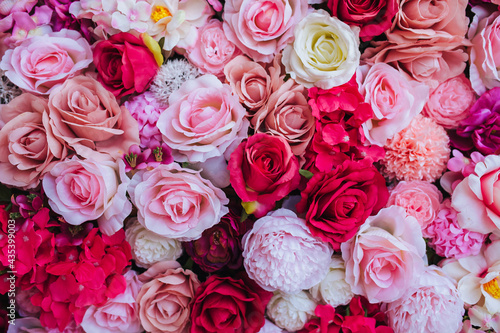 Red  pink plants close-up. Background  texture of multi-colored  bright  beautiful homemade  various colors. Decorations for photography.