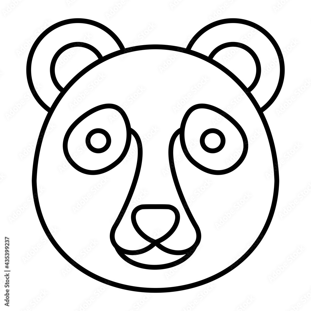 Vector Panda Outline Icon Design Vector Panda Outline Icon Design
