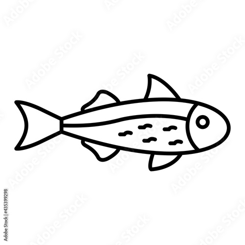 Vector Salmon Outline Icon Design