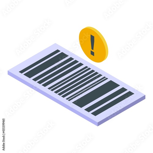 Bar code icon. Isometric of Bar code vector icon for web design isolated on white background