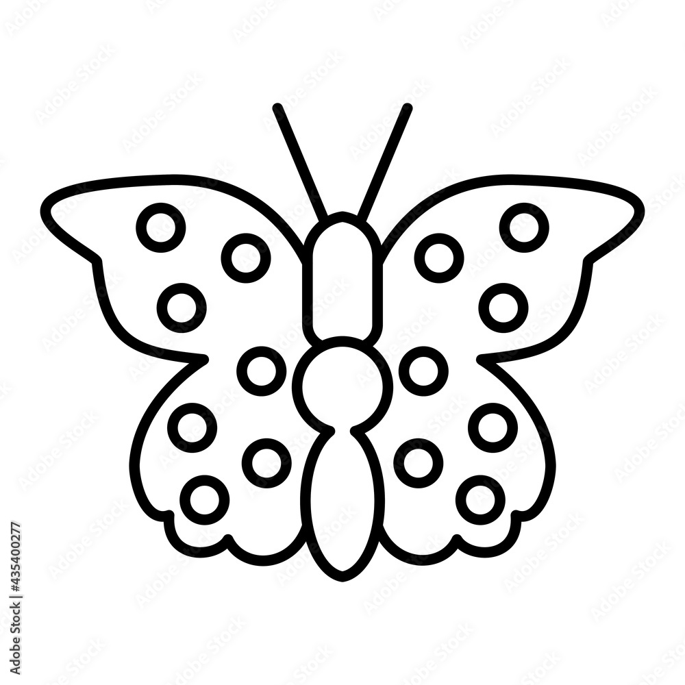 Obraz premium Vector Butterfly Outline Icon Design