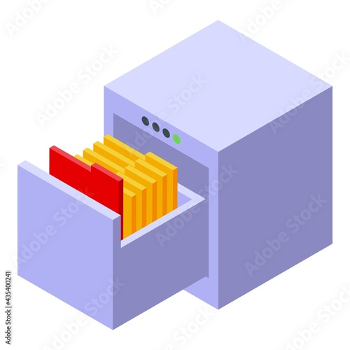 Safe folders backup icon. Isometric of Safe folders backup vector icon for web design isolated on white background