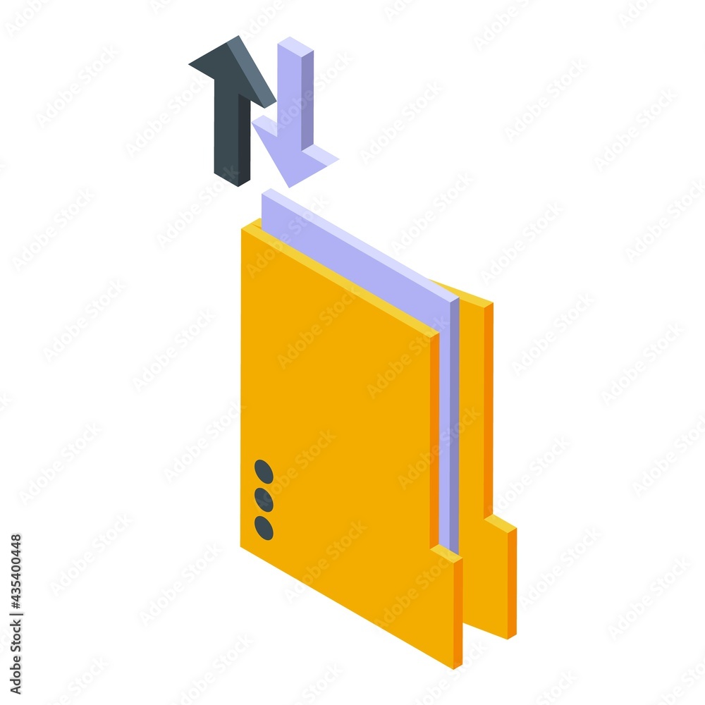 Copy folder backup icon. Isometric of Copy folder backup vector icon for web design isolated on white background Copy folder backup icon. Isometric of Copy folder backup vector icon for web design isolated on white background