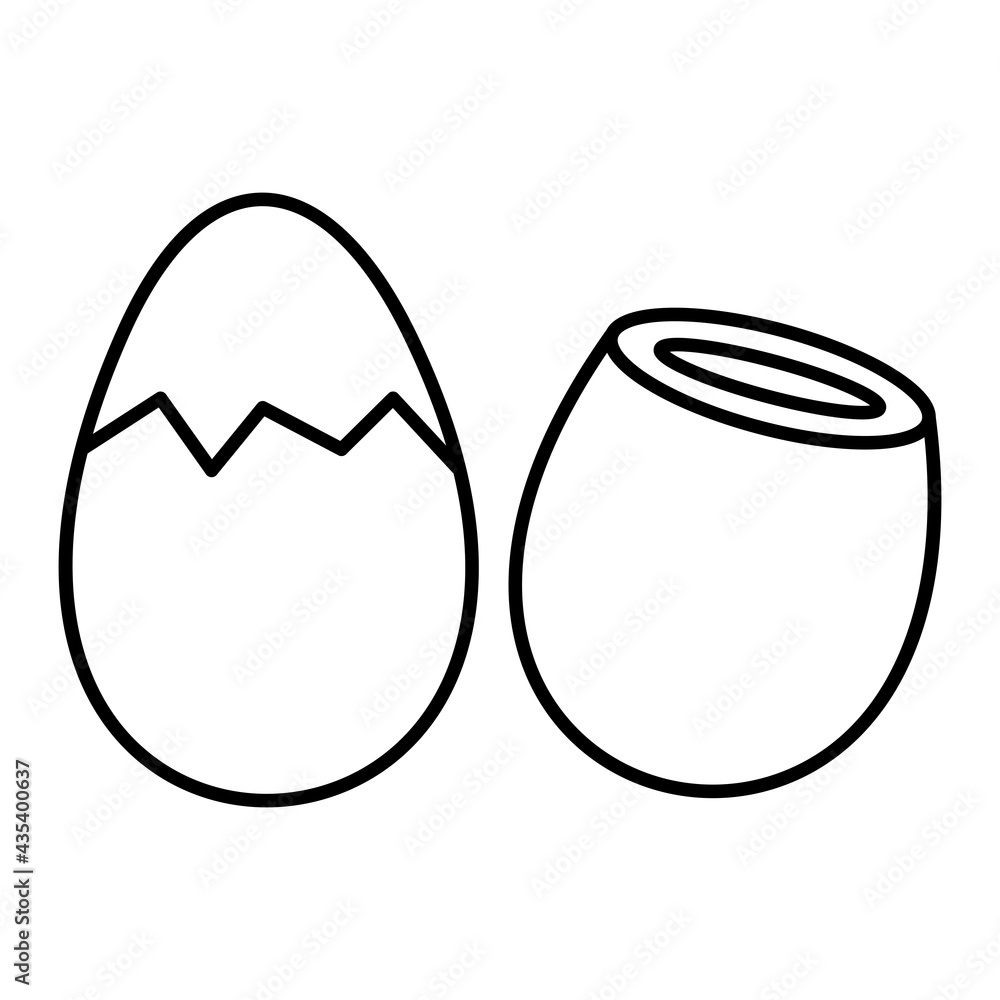 Vector Eggs Outline Icon Design Vector Eggs Outline Icon Design