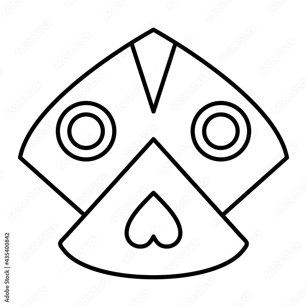Vector Kite Outline Icon Design Vector Kite Outline Icon Design