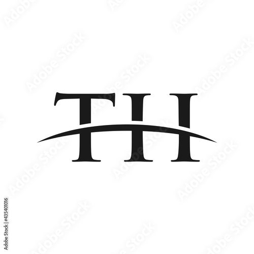 TH initial swoosh horizon, letter logo designs vector © Eno Design
