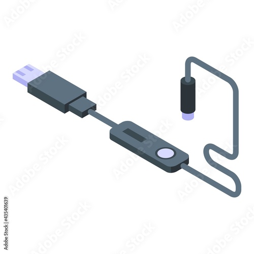 Endoscope light button icon. Isometric of Endoscope light button vector icon for web design isolated on white background