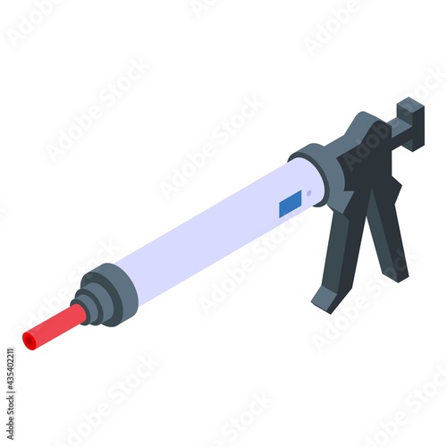 Silicone caulk tube icon. Isometric of Silicone caulk tube vector icon for web design isolated on white background
