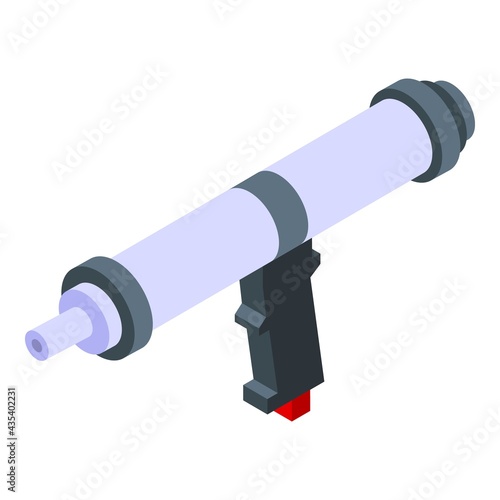 Silicone caulk gun builder icon. Isometric of Silicone caulk gun builder vector icon for web design isolated on white background