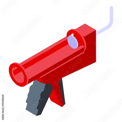 Silicone caulk gun adhesive icon. Isometric of Silicone caulk gun adhesive vector icon for web design isolated on white background