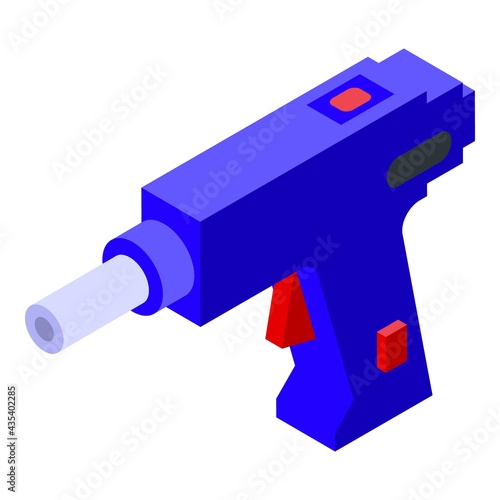Silicone caulk gun carpenter icon. Isometric of Silicone caulk gun carpenter vector icon for web design isolated on white background