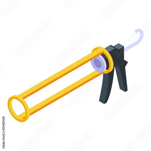 Silicone caulk equipment icon. Isometric of Silicone caulk equipment vector icon for web design isolated on white background