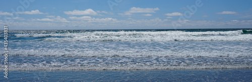 sea shore with waves 