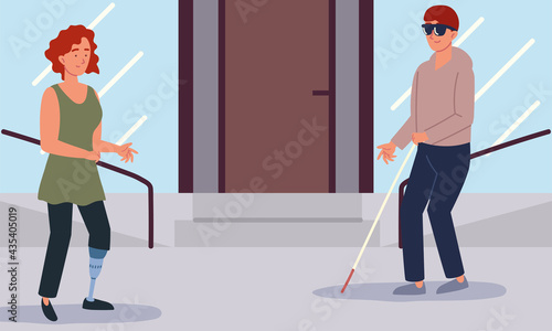 disabled man woman