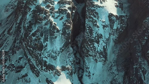 Snowy crevice in Iceland