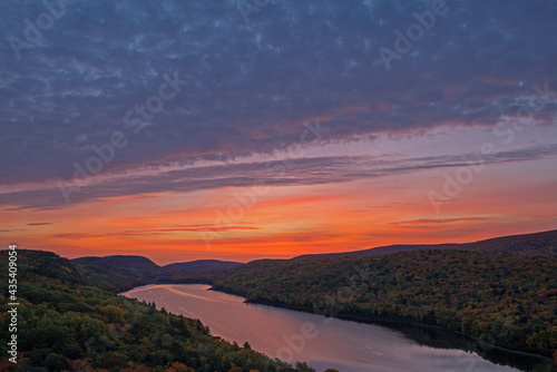 Sunrise landscape, Lake of the Clouds, Porcupine Mountains Wilderness State Park, Michigan's Upper Peninsula, USA