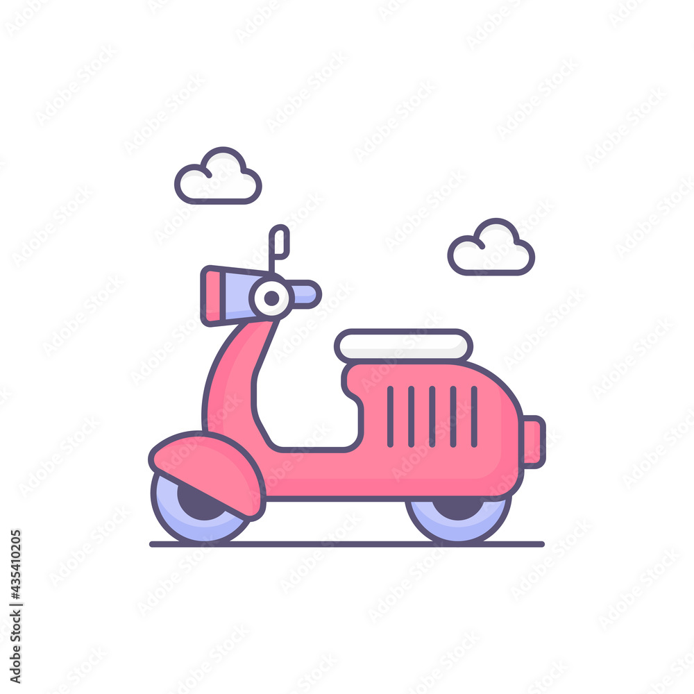 scooter vector fill outline icon style illustration. EPS 10 File scooter vector fill outline icon style illustration. EPS 10 File
