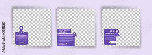 National Cancer Survivor Day. Social media templates for national cancer survivor day.