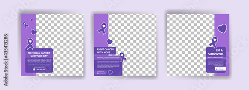National Cancer Survivor Day. Social media templates for national cancer survivor day.