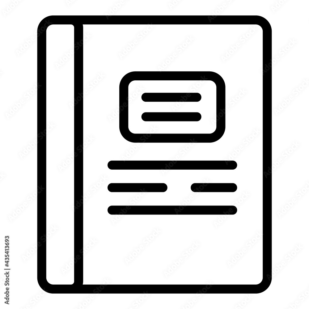 School notebook icon. Outline School notebook vector icon for web design isolated on white background School notebook icon. Outline School notebook vector icon for web design isolated on white background