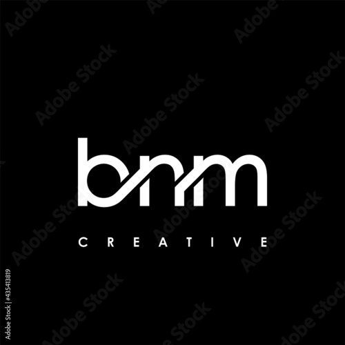 BNM Letter Initial Logo Design Template Vector Illustration photo