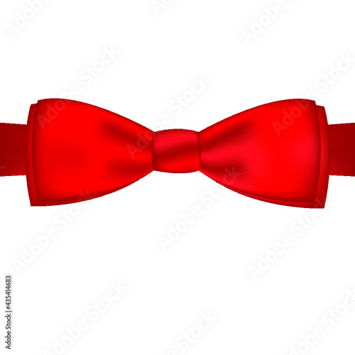 red bow tie isolated on a white background