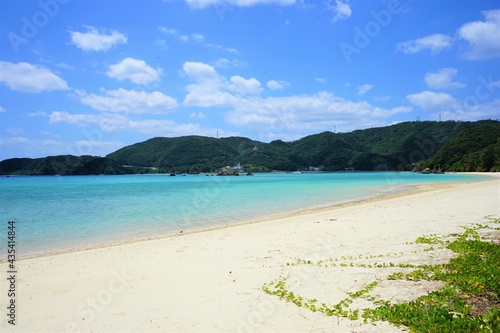 Fototapeta Naklejka Na Ścianę i Meble -  Uhama Beach in Zamami island, Okinawa, Japan - 日本 沖縄 座間味島 大浜