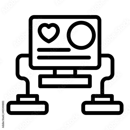 Automated defibrillator icon. Outline Automated defibrillator vector icon for web design isolated on white background