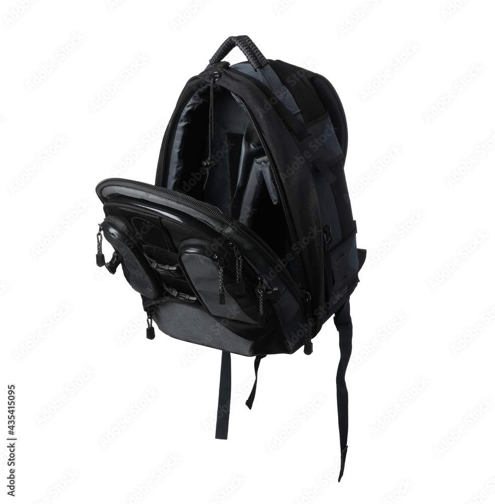 Backpack for camera isolated on white. Professional accessory Backpack for camera isolated on white. Professional accessory