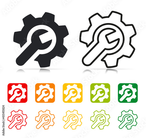 repairability index icons color set