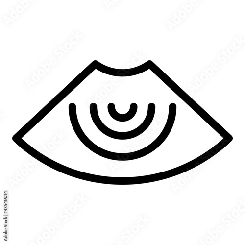 Scan ultrasound icon. Outline Scan ultrasound vector icon for web design isolated on white background