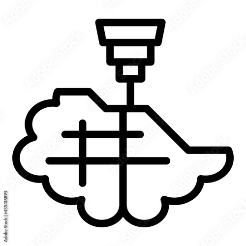 Organ bioprinting icon. Outline Organ bioprinting vector icon for web design isolated on white background